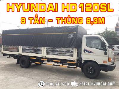 Xe Tải Hyundai HD120SL 8 Tấn Thùng Dài 6m3